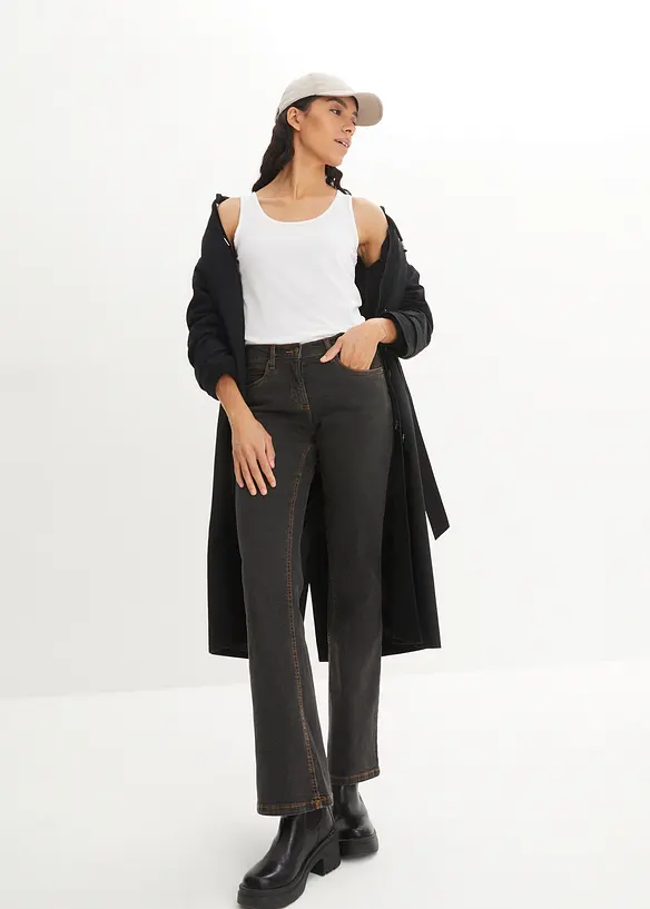 Jean bootcut taille haute, extensible, bonprix