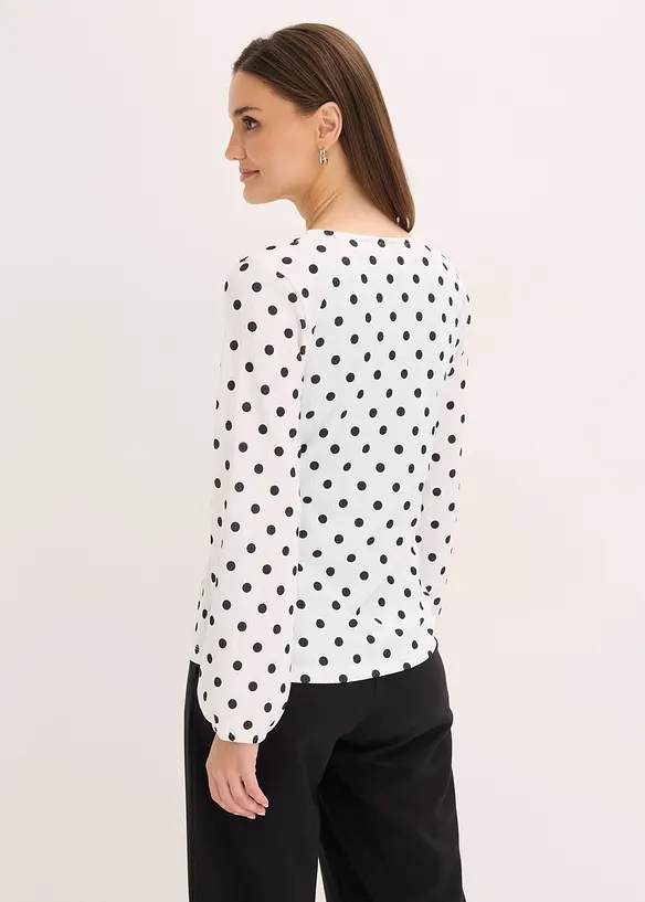 T-shirt manches longues en jersey textur&eacute;, bonprix