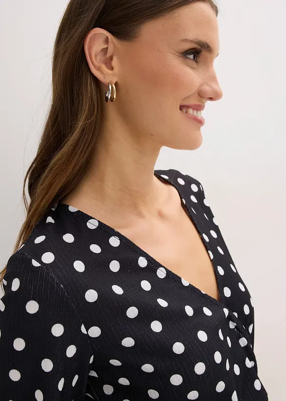 T-shirt manches longues en jersey textur&eacute;, bonprix