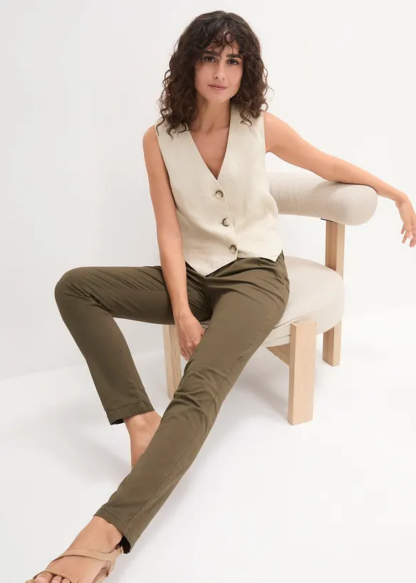 Pantalon chino extensible, bonprix