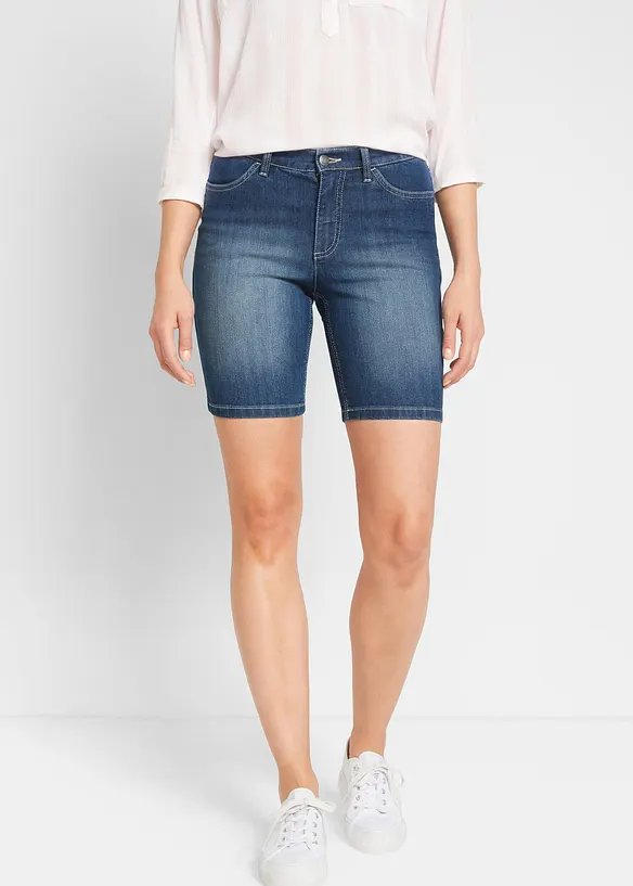 Bermuda en jean, taille mi-haute, bonprix