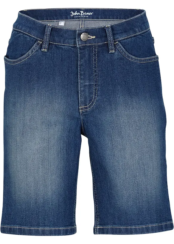 Bermuda en jean, taille mi-haute, bonprix