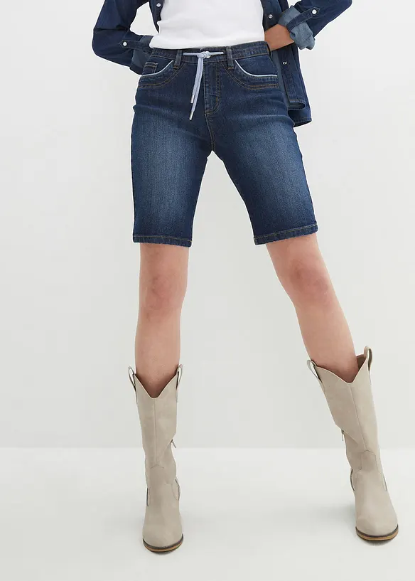 Jeans Bermuda Slim Fit Mid Waist, bonprix