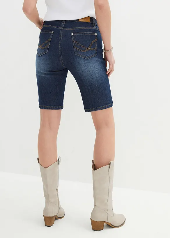 Jeans Bermuda Slim Fit Mid Waist, bonprix