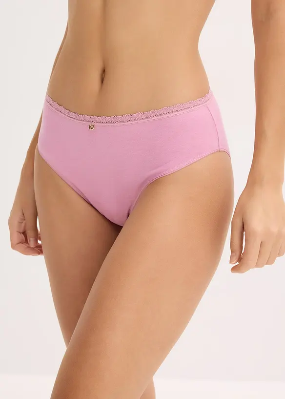 Maxislip mit Spitze (4er Pack), bonprix