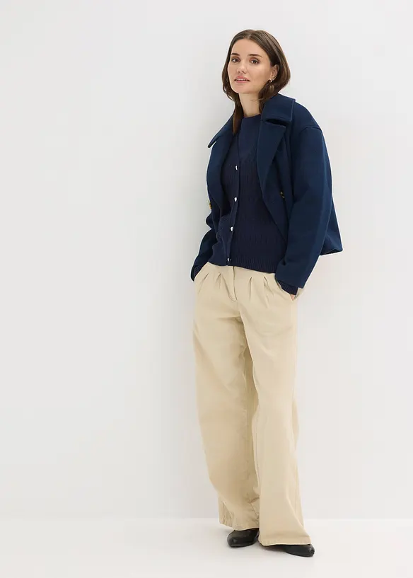 Gilet en fine maille de viscose m&eacute;lang&eacute;e, bonprix