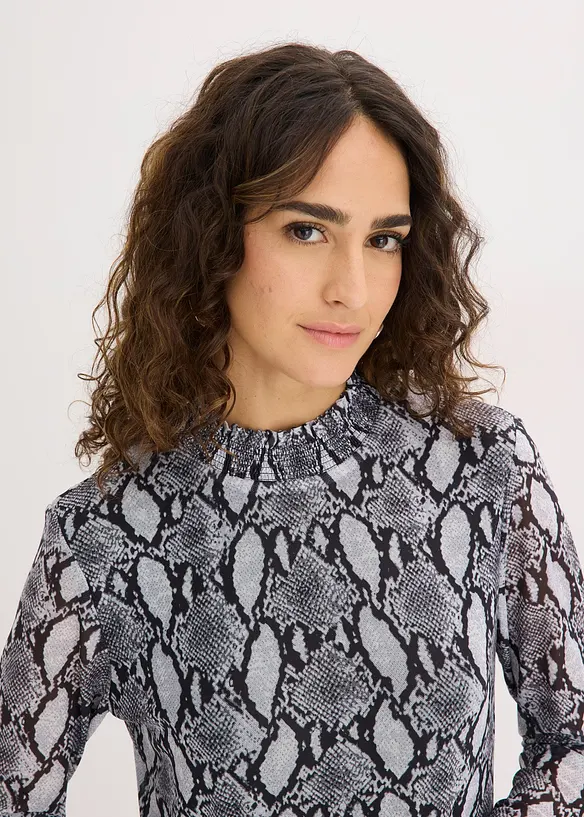 Midikleid aus softem Mesh, bonprix