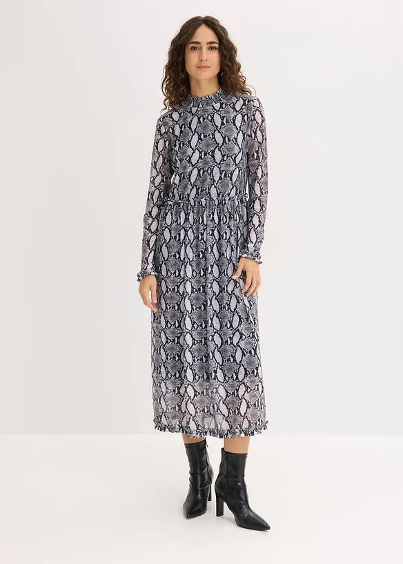 Midikleid aus softem Mesh, bonprix