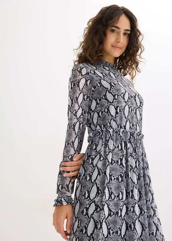 Midikleid aus softem Mesh, bonprix