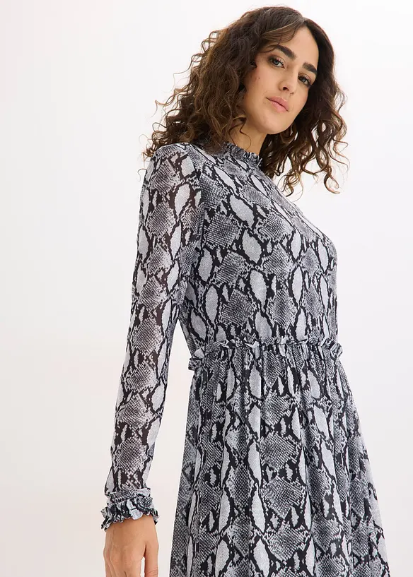 Midikleid aus softem Mesh, bonprix