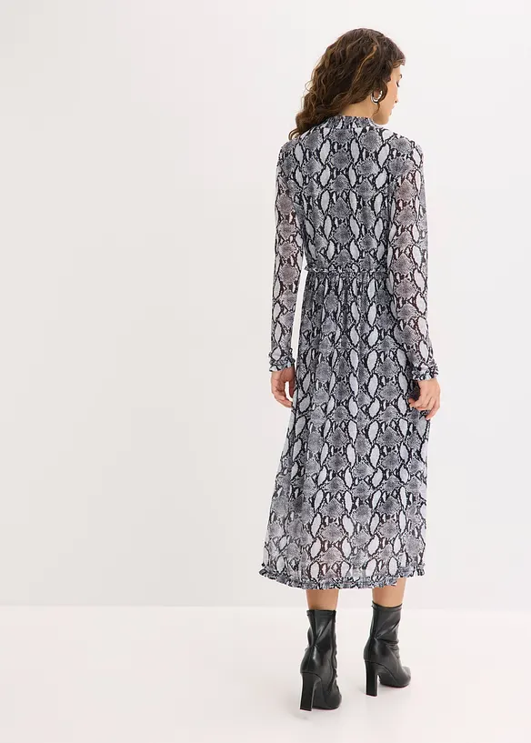 Midikleid aus softem Mesh, bonprix