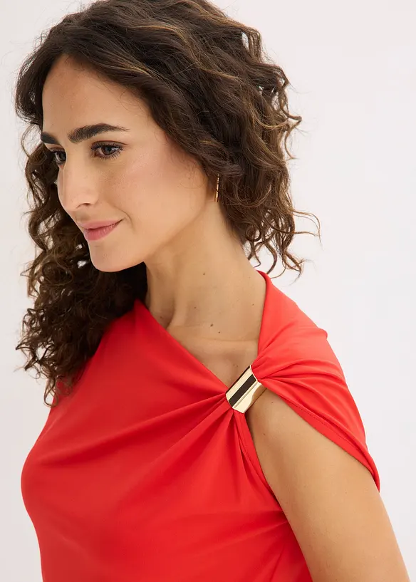 Shirt mit asymmetrischem Ausschnitt, bonprix