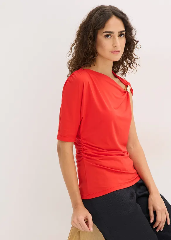 Shirt mit asymmetrischem Ausschnitt, bonprix