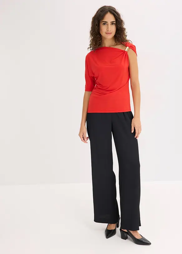 Shirt mit asymmetrischem Ausschnitt, bonprix