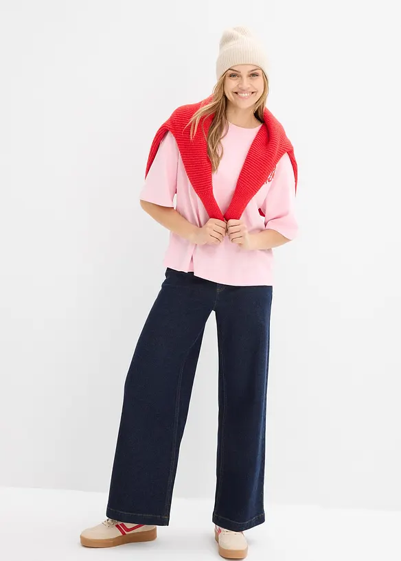 Boxy-Shirt aus schwerer Baumwolle, bonprix