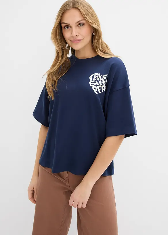 Boxy-Shirt aus schwerer Baumwolle, bonprix