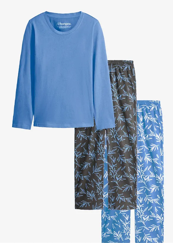 Pyjama 100% coton (2 bas et 1 haut), bonprix