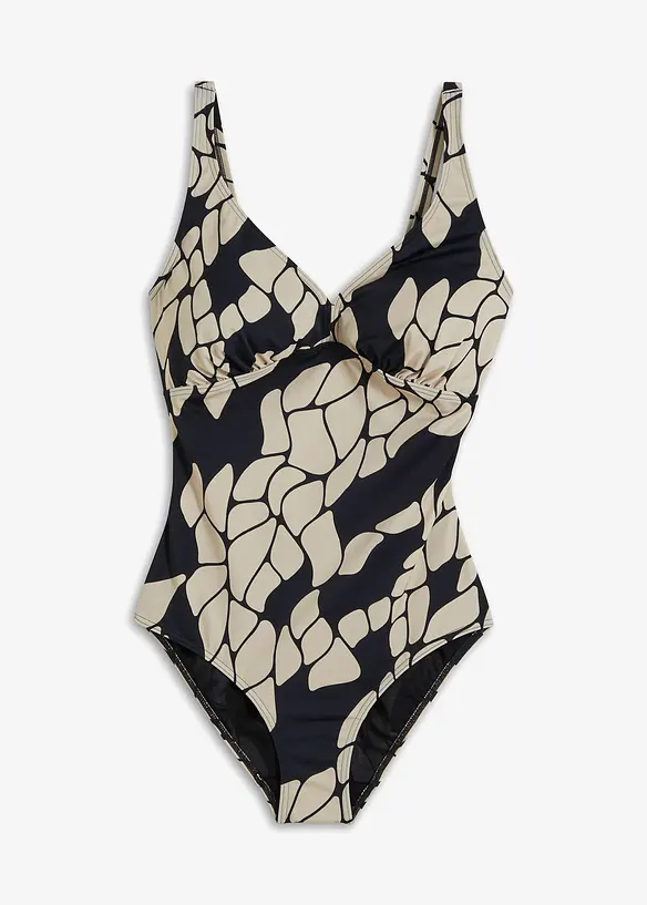 Medium Shape-Badeanzug mit V-Ausschnitt, bonprix