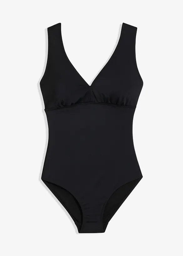 Maillot 1 pi&egrave;ce sculptant &agrave; col en V, maintien mod&eacute;r&eacute;, bonprix