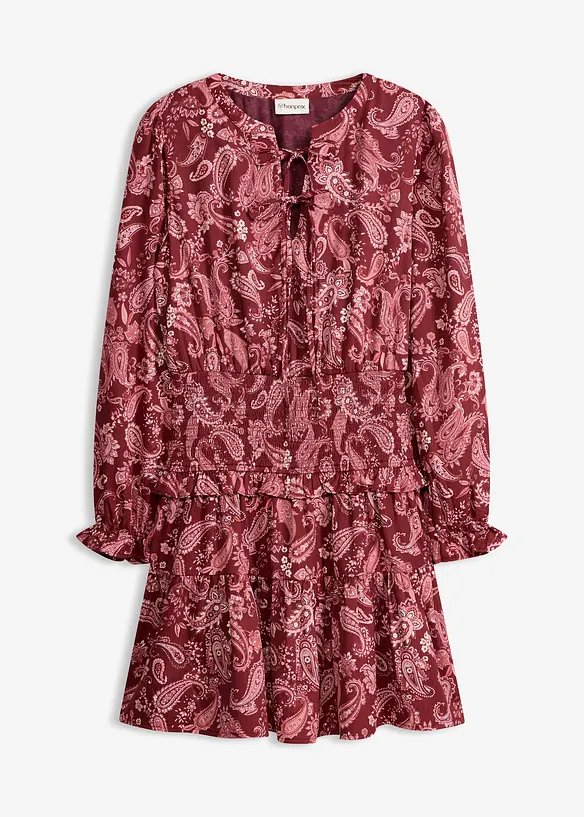 Minikleid aus strukturiertem Cr&ecirc;pe, bonprix