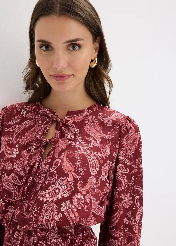 Minikleid aus strukturiertem Cr&ecirc;pe, bonprix