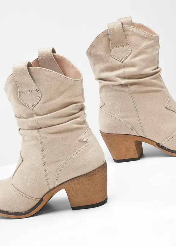 Cowboy-Boots mit Raffung, bonprix