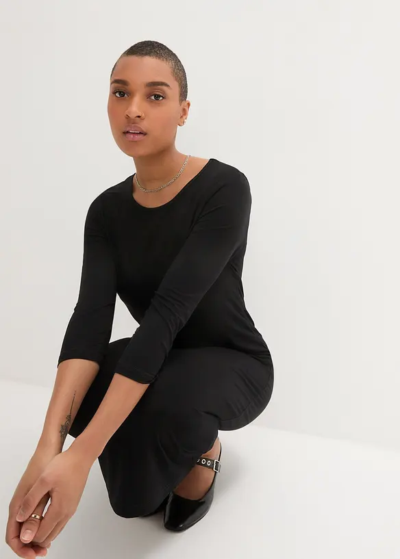 Robe en jersey &agrave; manches 3/4, bonprix