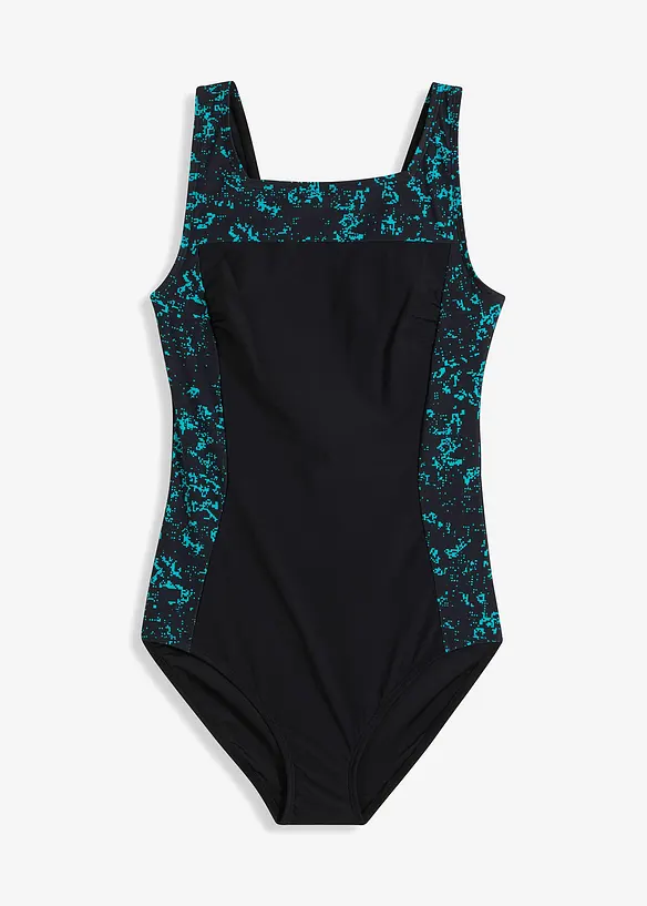 Maillot 1 pi&egrave;ce sculptant &agrave; encolure carr&eacute;e, maintien mod&eacute;r&eacute;, bonprix