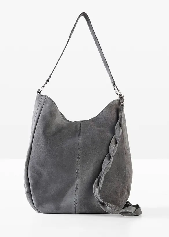 Sac en cuir velours avec sangle d&eacute;corative, bonprix