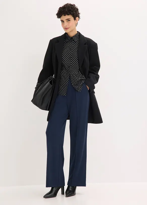 Pantalon &eacute;lastiqu&eacute; en interlock &eacute;pais, bonprix