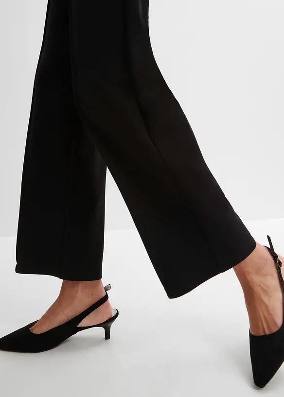 Pantalon &eacute;lastiqu&eacute; en interlock &eacute;pais, bonprix