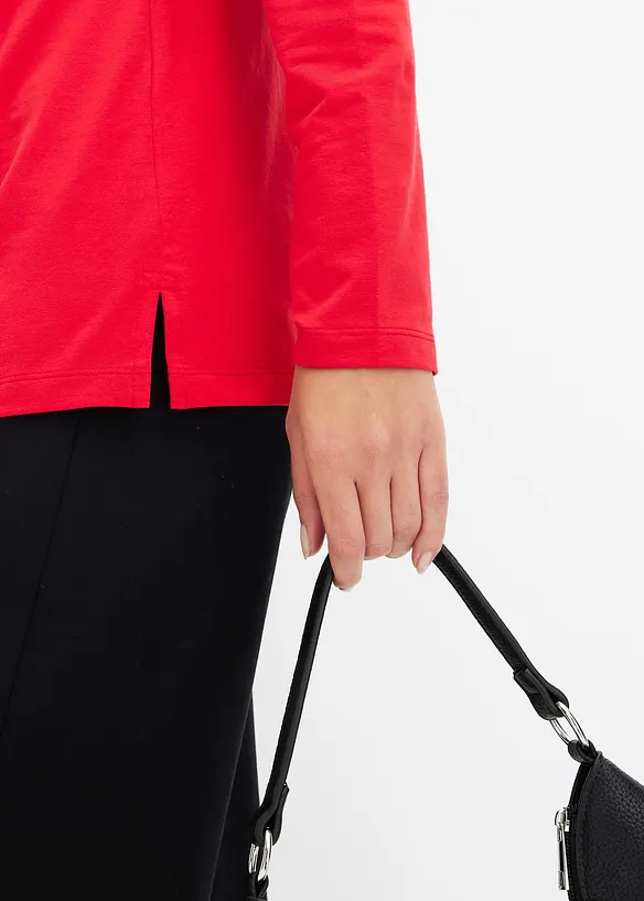 T-shirt manches longues d&eacute;tails &oelig;illets, bonprix