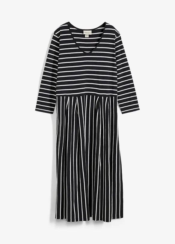 Baumwoll-Jerseykleid, Midil&auml;nge, bonprix