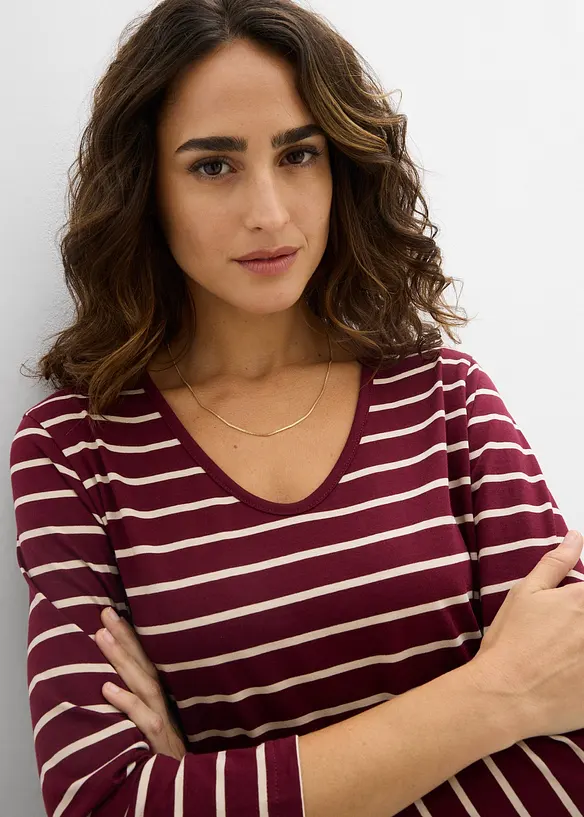 Baumwoll-Jerseykleid, Midil&auml;nge, bonprix