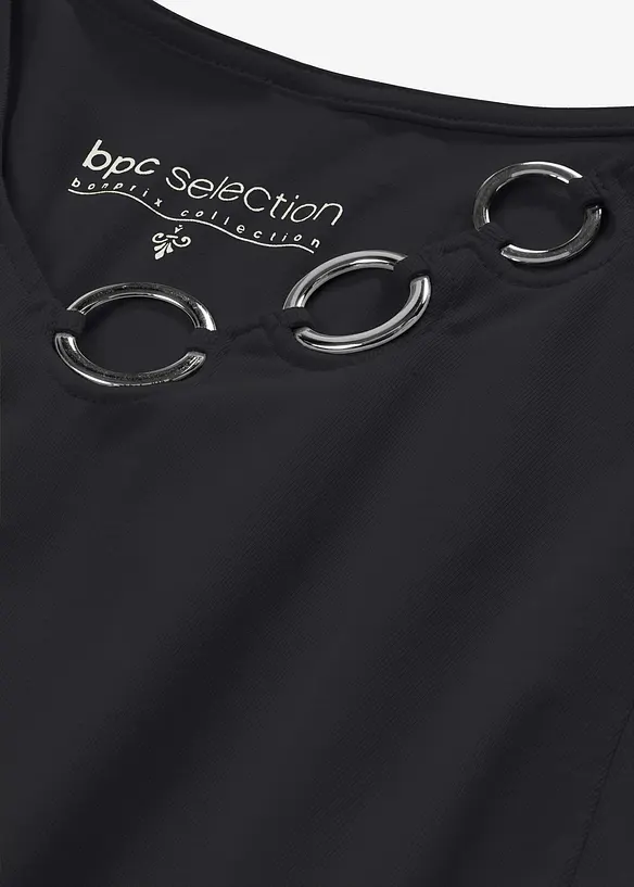 T-shirt manches longues d&eacute;tails &oelig;illets, bonprix