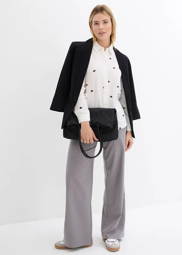 Musselin-Bluse mit Herzen, bonprix