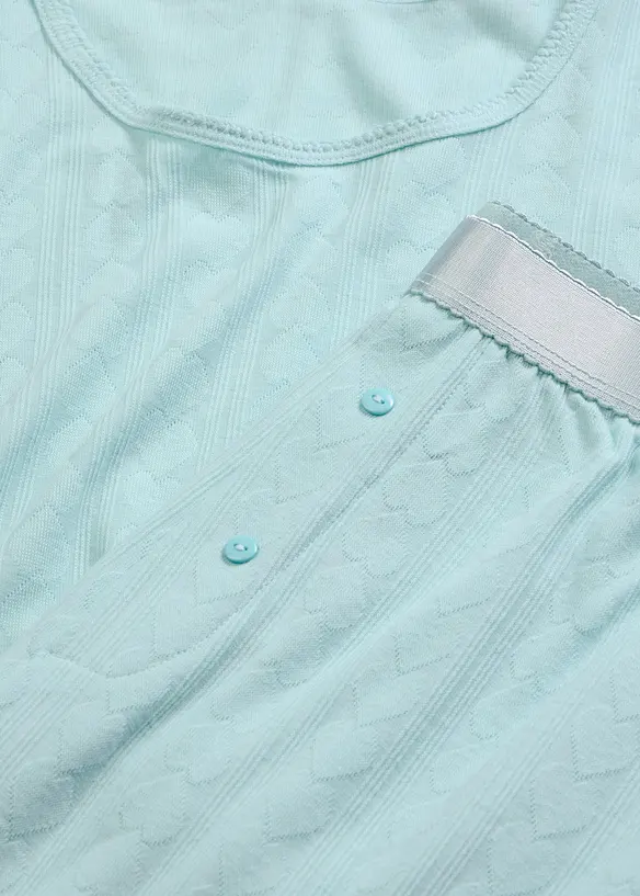 Leichter Pyjama mit Herzchenmuster, bonprix