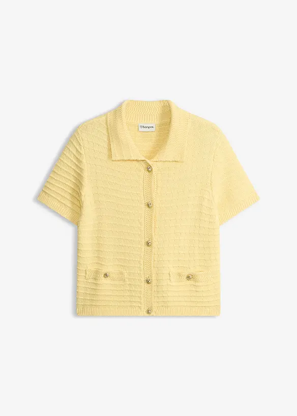 Strickjacke mit dekorativen Kn&ouml;pfen, bonprix