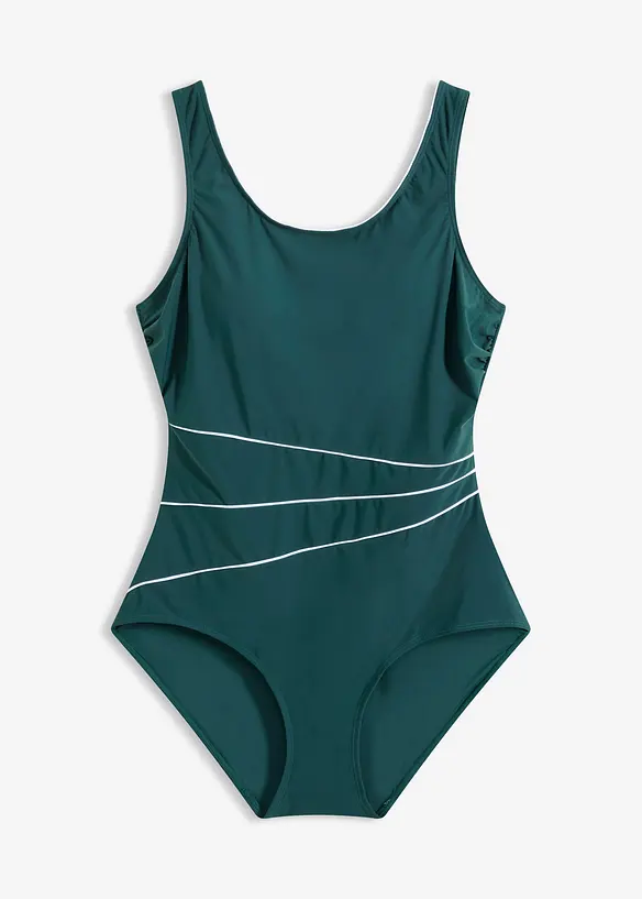 Maillot sculptant avec coutures d&eacute;coratives, maintien l&eacute;ger, bonprix