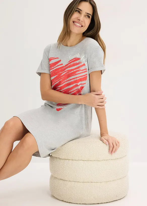 Nachthemd (2er Pack) aus reiner Baumwolle, bonprix