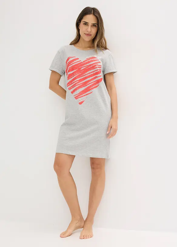 Nachthemd (2er Pack) aus reiner Baumwolle, bonprix