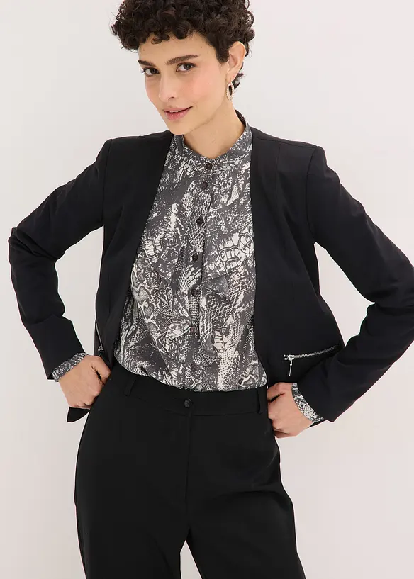 Chemisier en mousseline &agrave; volants, bonprix