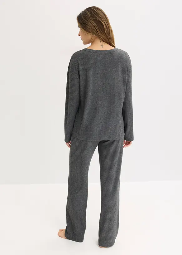Hausanzug aus weicher Rippe, bonprix