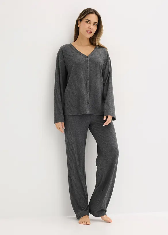 Hausanzug aus weicher Rippe, bonprix