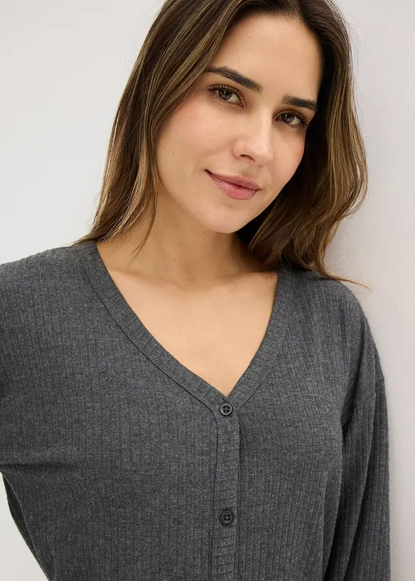 Hausanzug aus weicher Rippe, bonprix