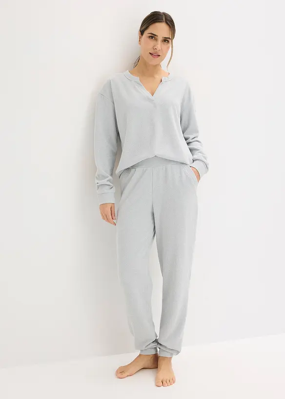 Hausanzug aus softem Waffeljersey, bonprix