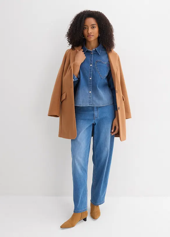 Jeanshemd mit Bio-Baumwolle, bonprix