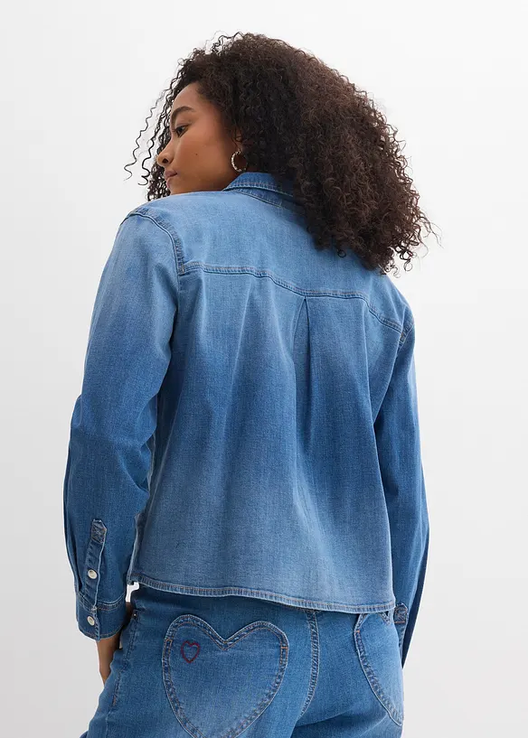 Jeanshemd mit Bio-Baumwolle, bonprix