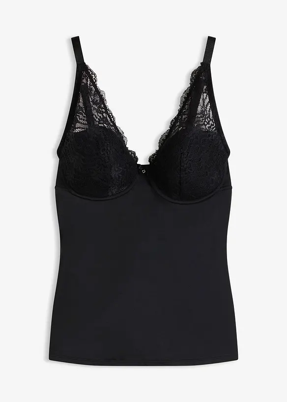Medium Shape Schalen-BH Top mit Spitze, bonprix
