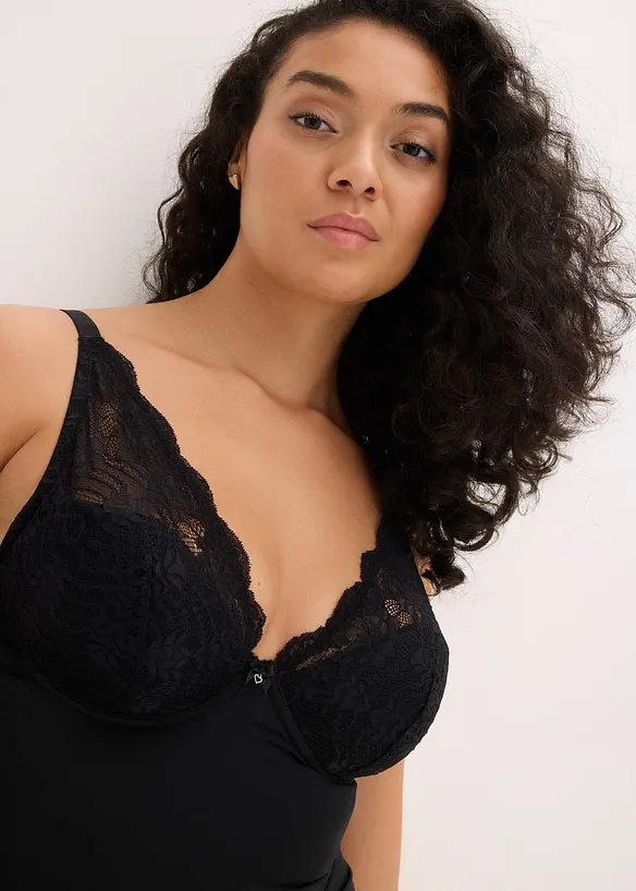 Medium Shape Schalen-BH Top mit Spitze, bonprix